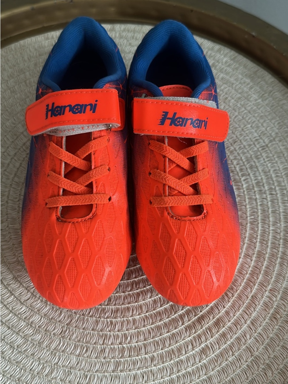 Haani Kids Orange and Blue Lightweight Cleats Soccer